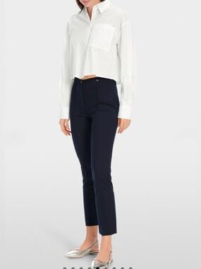 NWT!!! MARC CAIN Midnight Blue 7/8 Jersey Trousers - Size N3 (US 8)